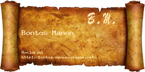 Bontos Manon névjegykártya